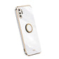 XINLI Straight Edge Electroplate TPU Phone Case with Ring