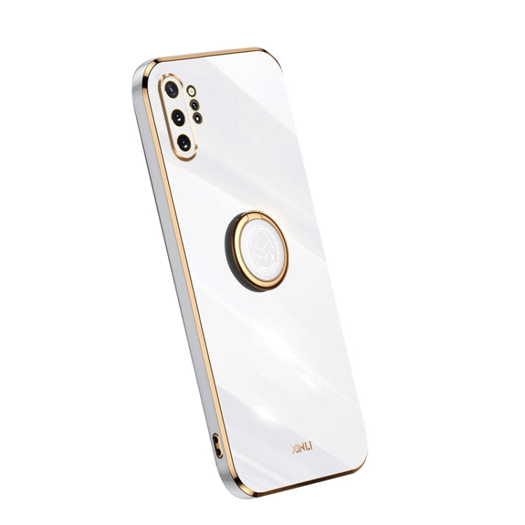 XINLI Straight Edge Electroplate TPU Phone Case with Ring