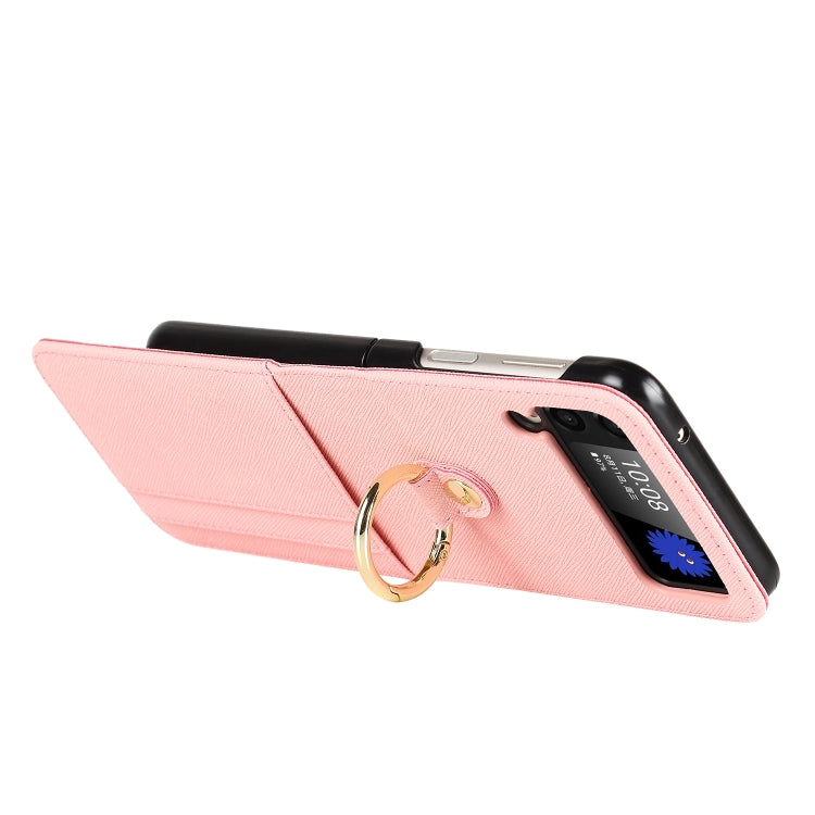 Cross Texture Lanyard Ring Phone Case