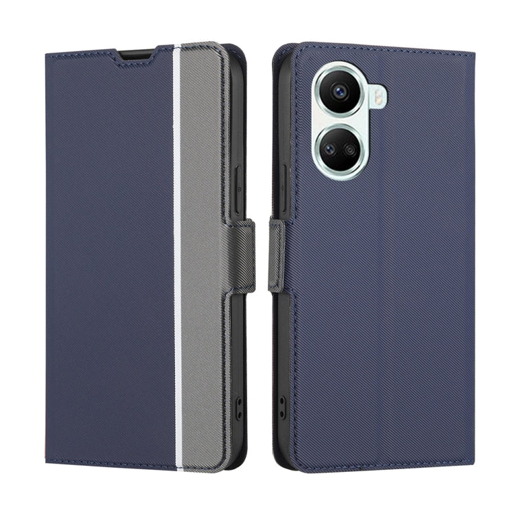 Twill Texture Side Buckle Leather Phone Case
