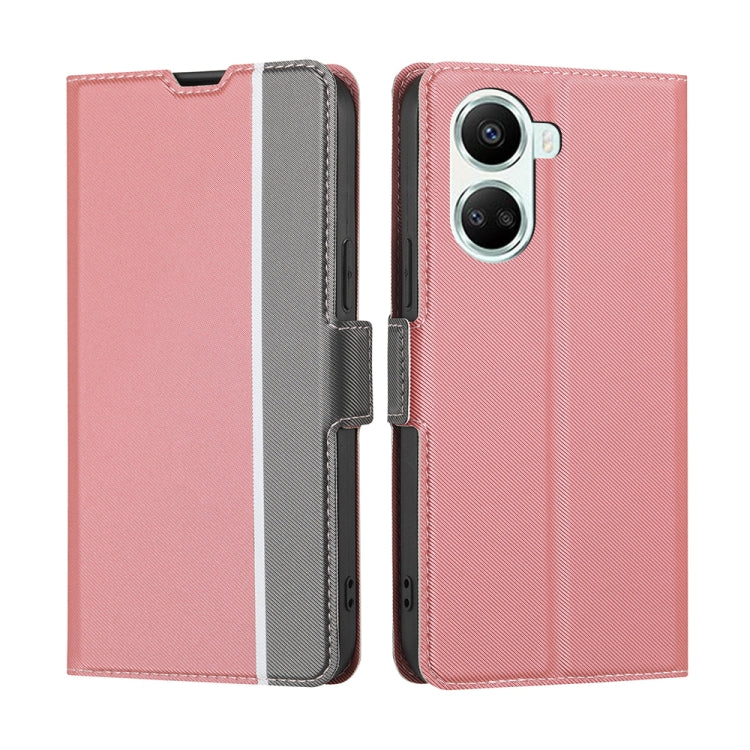 Twill Texture Side Buckle Leather Phone Case