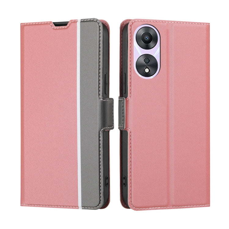 Twill Texture Side Buckle Leather Phone Case