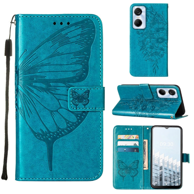 Embossed Butterfly Flip Leather Phone Case