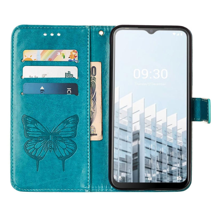 Embossed Butterfly Flip Leather Phone Case