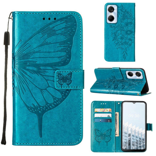 Embossed Butterfly Flip Leather Phone Case
