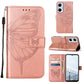 Embossed Butterfly Flip Leather Phone Case