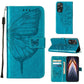 Embossed Butterfly Flip Leather Phone Case