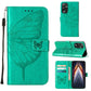 Embossed Butterfly Flip Leather Phone Case
