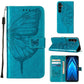 Embossed Butterfly Flip Leather Phone Case