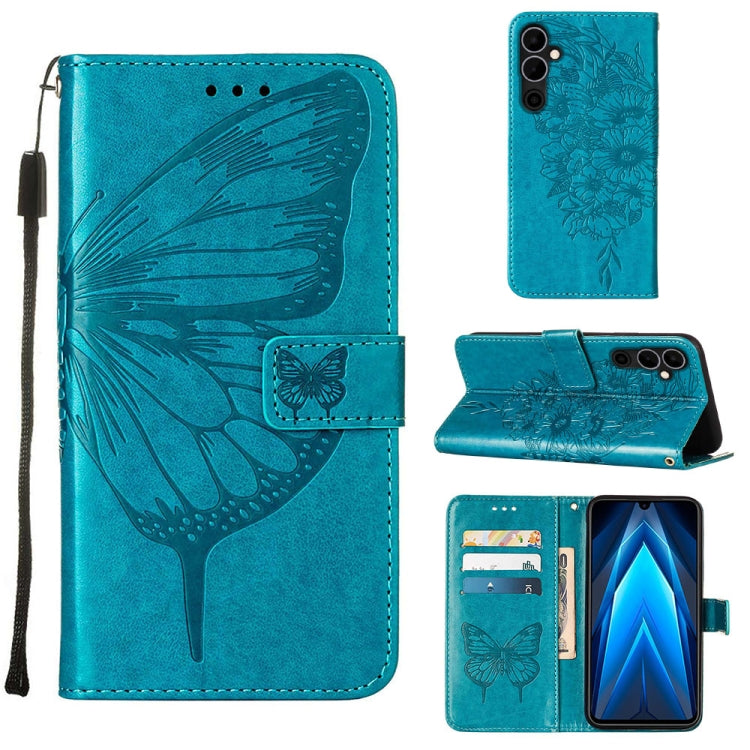 Embossed Butterfly Flip Leather Phone Case