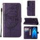 Embossed Butterfly Flip Leather Phone Case