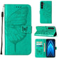 Embossed Butterfly Flip Leather Phone Case