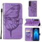 Embossed Butterfly Flip Leather Phone Case