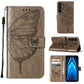 Embossed Butterfly Flip Leather Phone Case
