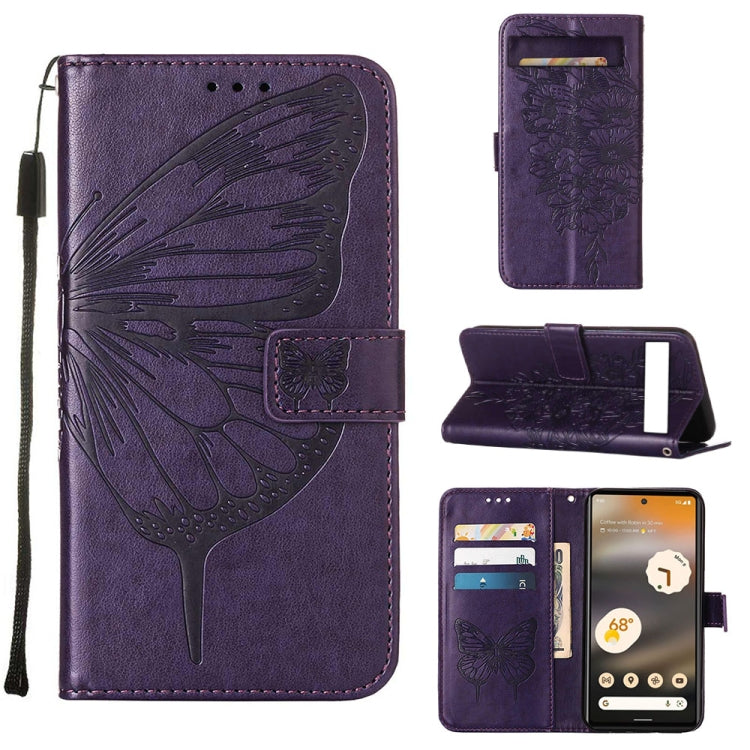 Embossed Butterfly Flip Leather Phone Case