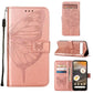 Embossed Butterfly Flip Leather Phone Case