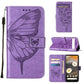 Embossed Butterfly Flip Leather Phone Case