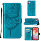 Embossed Butterfly Flip Leather Phone Case