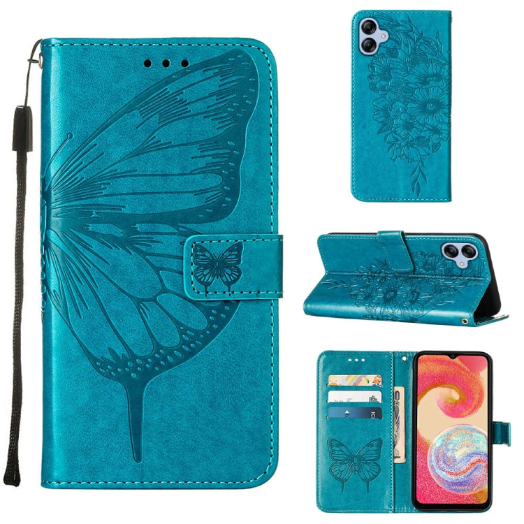 Embossed Butterfly Flip Leather Phone Case