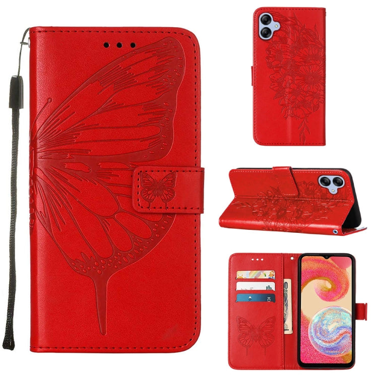 Embossed Butterfly Flip Leather Phone Case