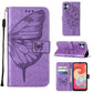 Embossed Butterfly Flip Leather Phone Case