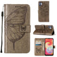 Embossed Butterfly Flip Leather Phone Case
