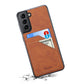Denior PU Dual Card Slot Phone Case