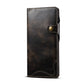 Denior Oil Wax Cowhide Magnetic Button Leather Phone Case