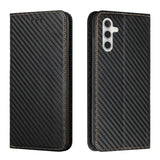 Carbon Fiber Texture Flip Holder Leather Phone Case