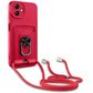 Ring Kickstand Card Wallet TPU Phone Case with Lanyard