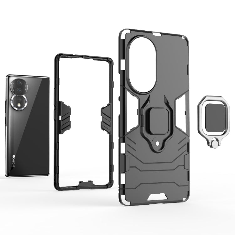 Shockproof PC + TPU Phone Case with Magnetic Ring Holder