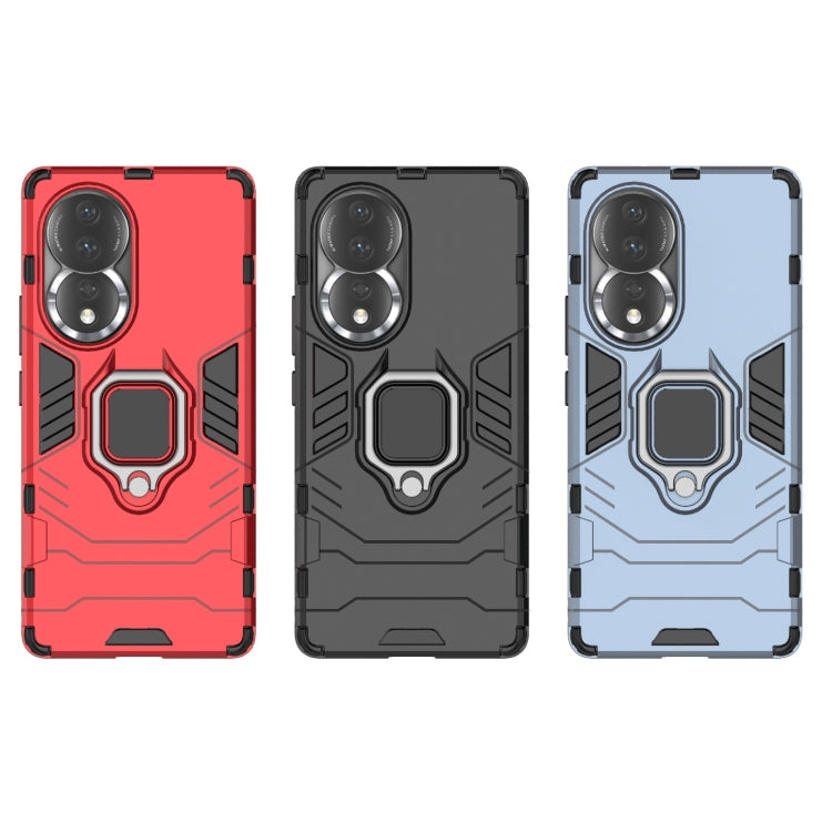 Shockproof PC + TPU Phone Case with Magnetic Ring Holder