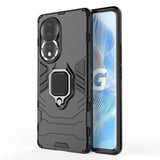Shockproof PC + TPU Phone Case with Magnetic Ring Holder