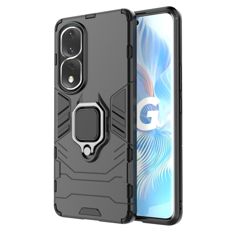 Shockproof PC + TPU Phone Case with Magnetic Ring Holder