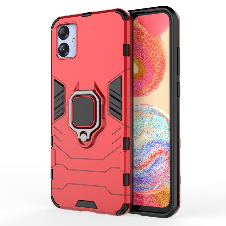 Shockproof PC + TPU Phone Case with Magnetic Ring Holder