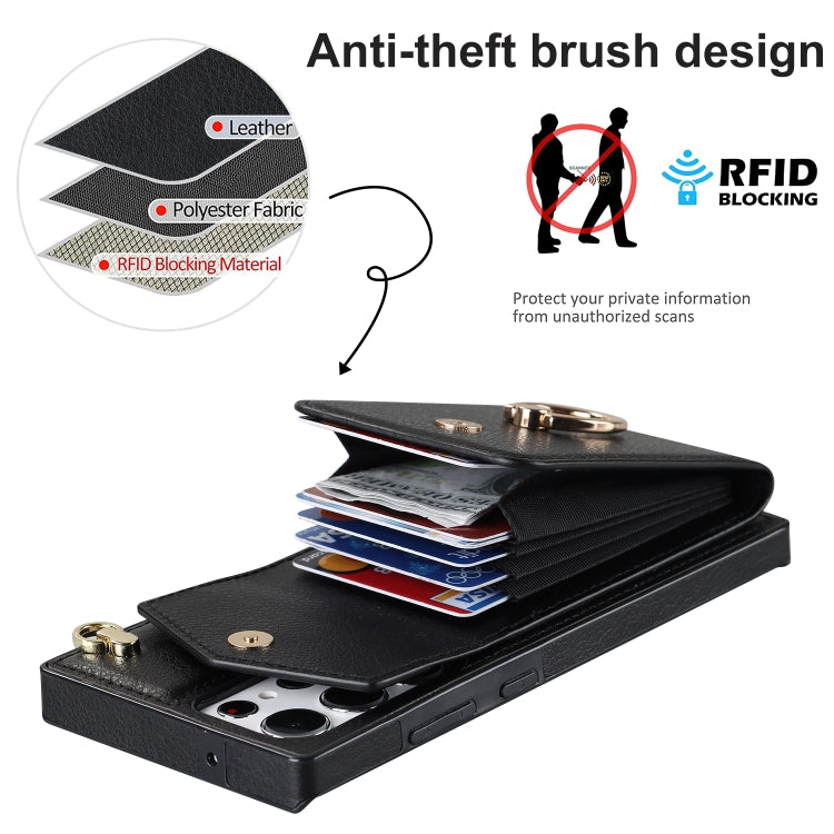 Ring Holder RFID Card Slot Phone Case with Long Lanyard