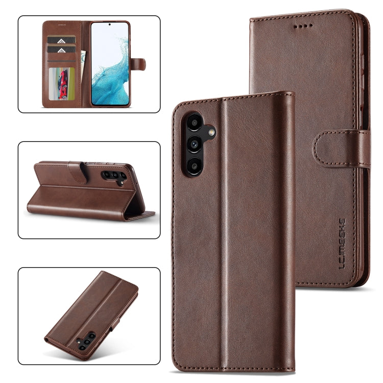 LC.IMEEKE Calf Texture Leather Phone Case
