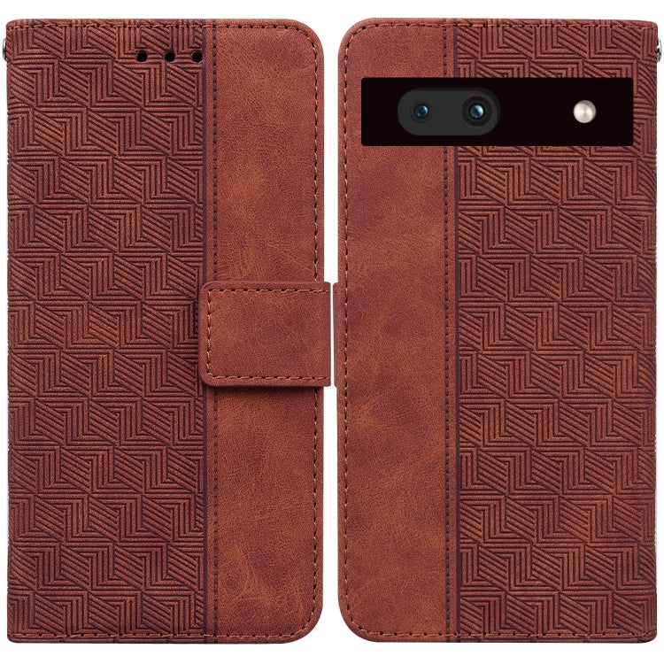 Geometric Embossed Flip Leather Phone Case