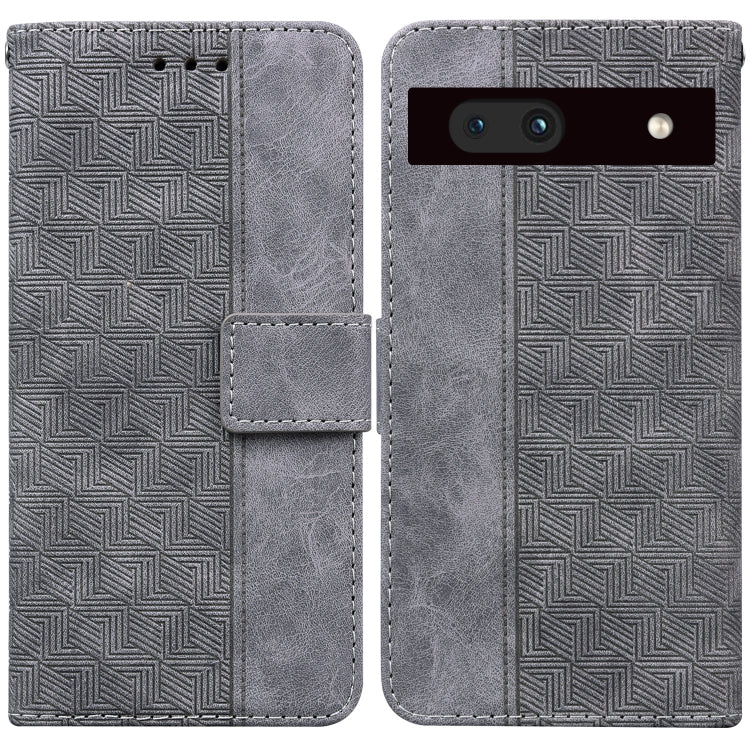 Geometric Embossed Flip Leather Phone Case