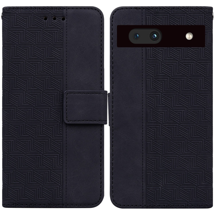 Geometric Embossed Flip Leather Phone Case