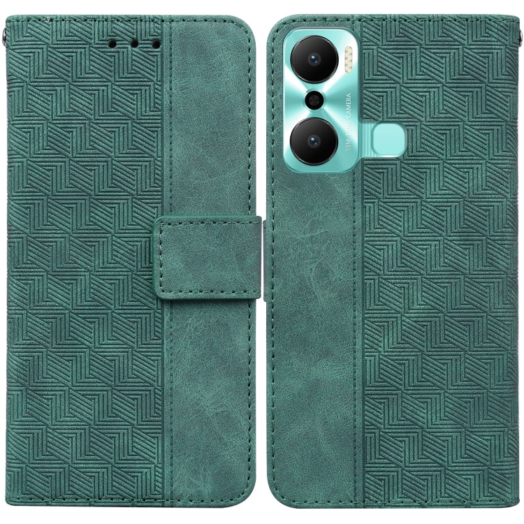 Geometric Embossed Flip Leather Phone Case