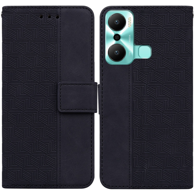 Geometric Embossed Flip Leather Phone Case
