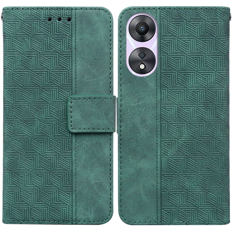 Geometric Embossed Flip Leather Phone Case