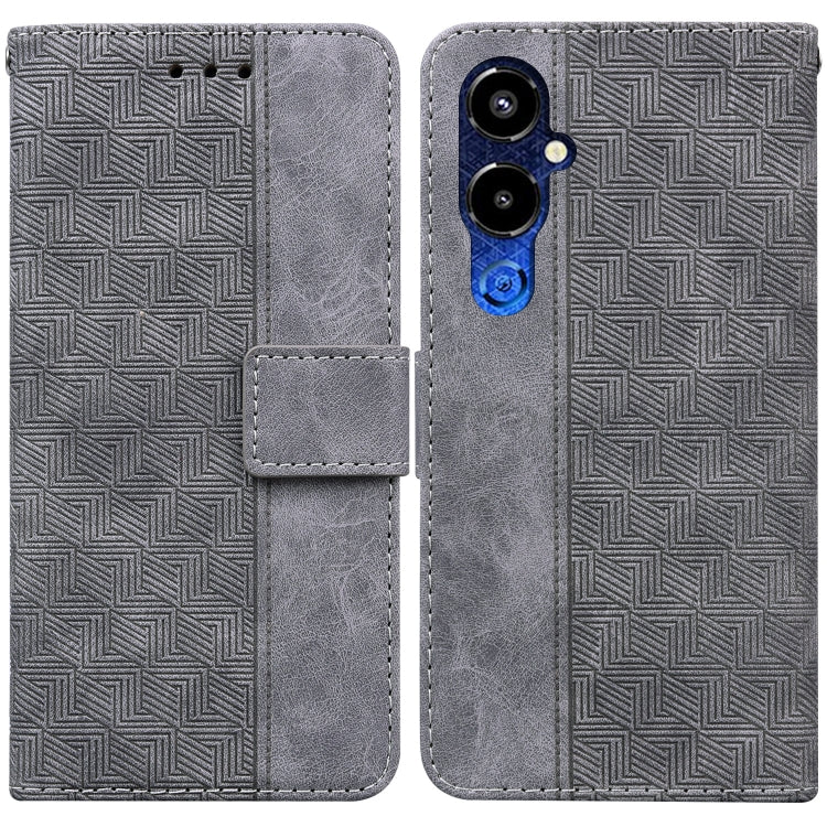 Geometric Embossed Flip Leather Phone Case