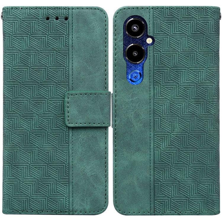Geometric Embossed Flip Leather Phone Case