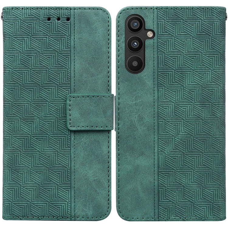 Geometric Embossed Flip Leather Phone Case