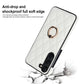 Rhombic PU Leather Phone Case with Ring Holder