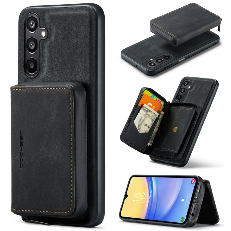 JEEHOOD Magnetic Zipper Horizontal Flip Leather Phone Case