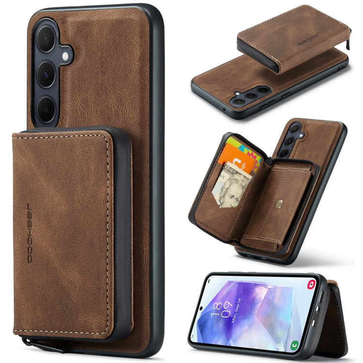 JEEHOOD Magnetic Zipper Horizontal Flip Leather Phone Case