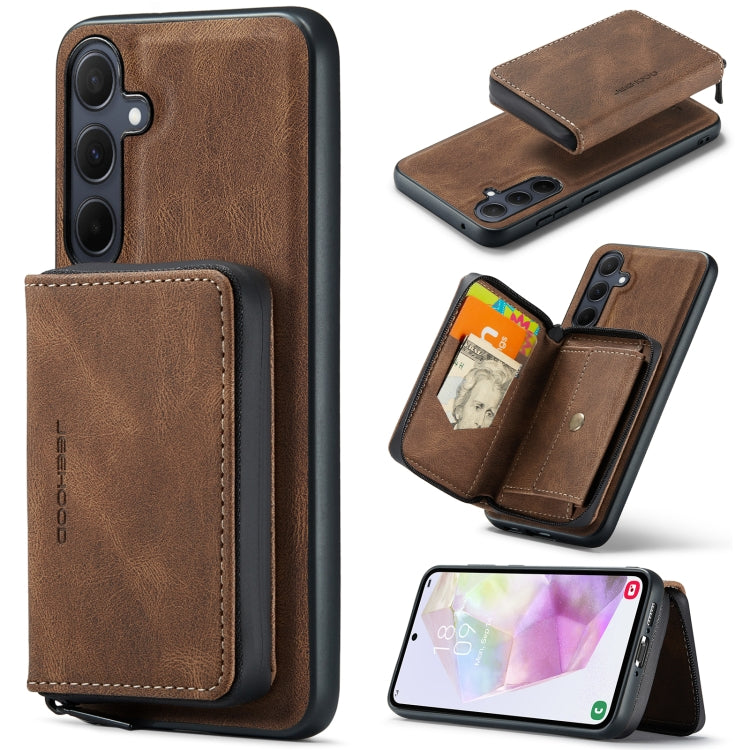 JEEHOOD Magnetic Zipper Horizontal Flip Leather Phone Case